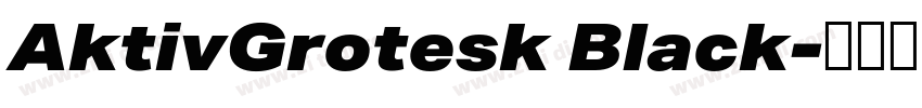AktivGrotesk Black字体转换